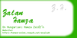 zalan hamza business card